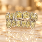 JDWR-047- Yellow Honeycomb Diamond Grillz