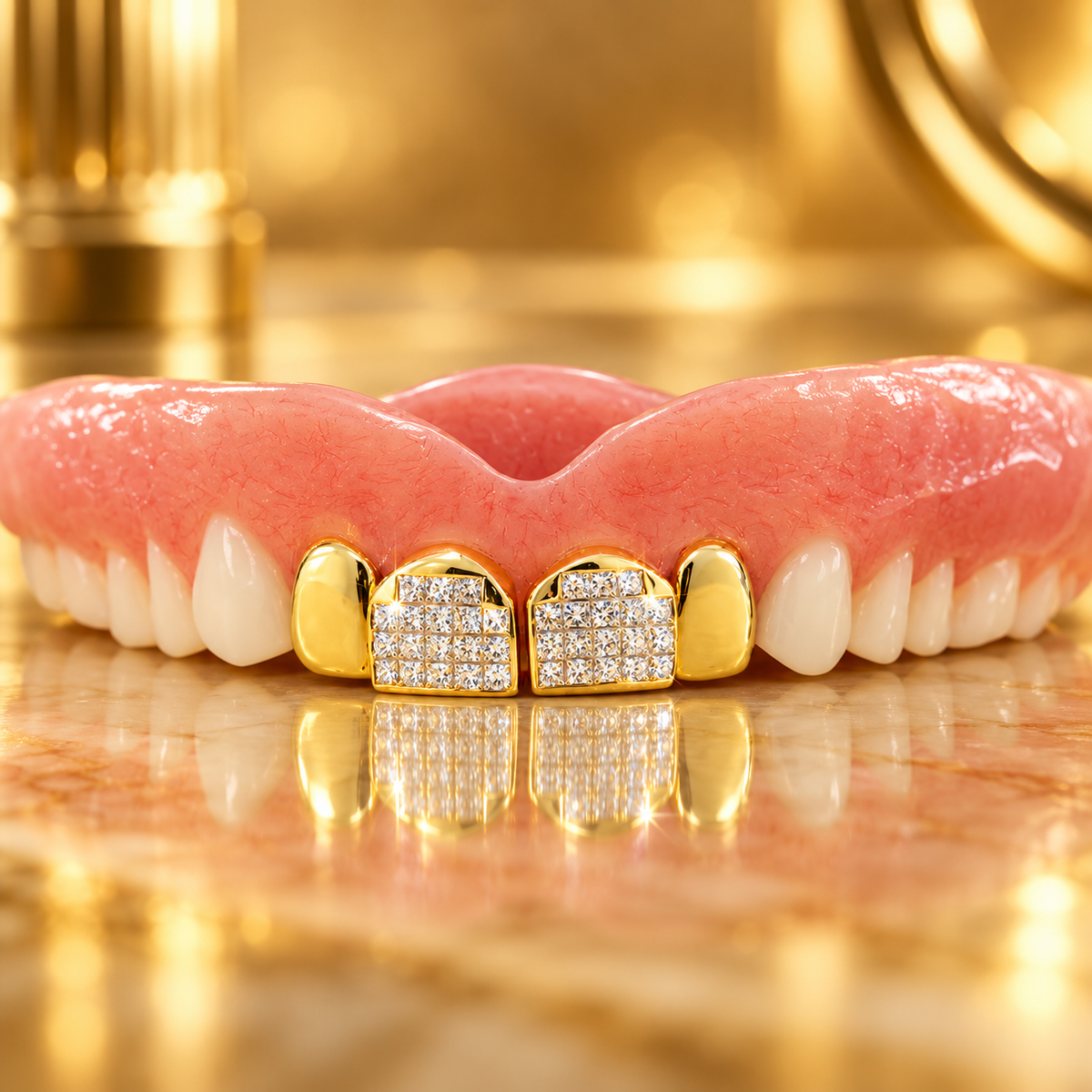 JDWR-DTG1 - FOUR INDIVIDUAL TEETH DENTURE GRILL