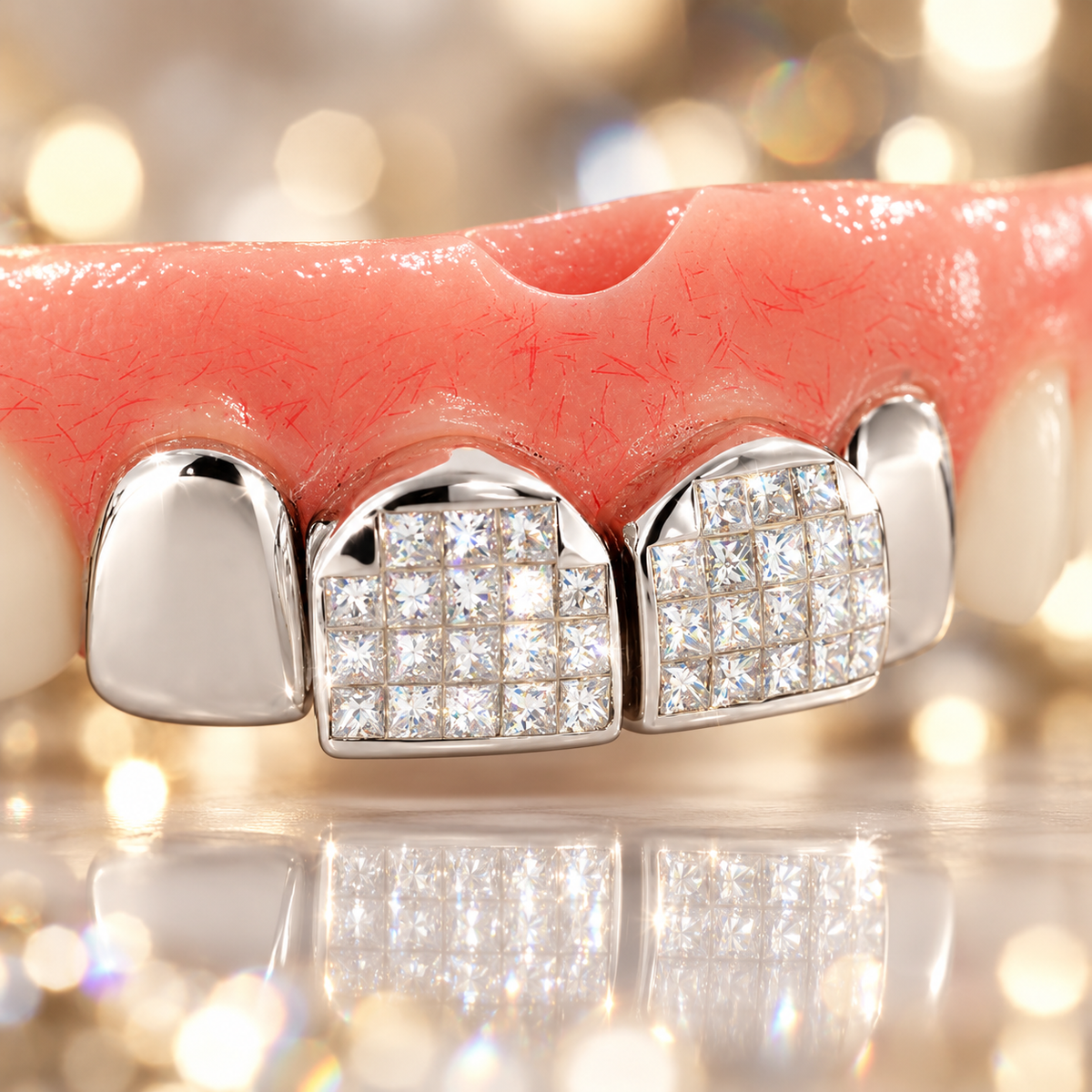 JDWR-DTG1 - FOUR INDIVIDUAL TEETH DENTURE GRILL