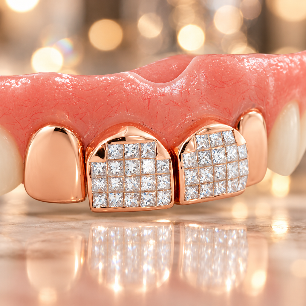 JDWR-DTG1 - FOUR INDIVIDUAL TEETH DENTURE GRILL