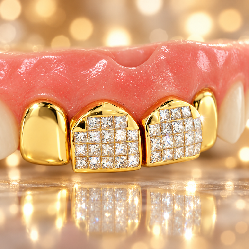 JDWR-DTG1 - FOUR INDIVIDUAL TEETH DENTURE GRILL