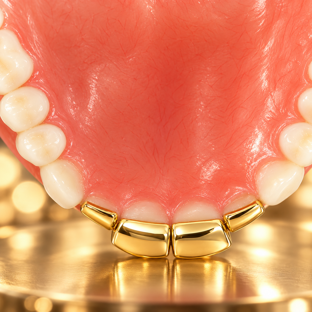 JDWR-DTG1 - FOUR INDIVIDUAL TEETH DENTURE GRILL