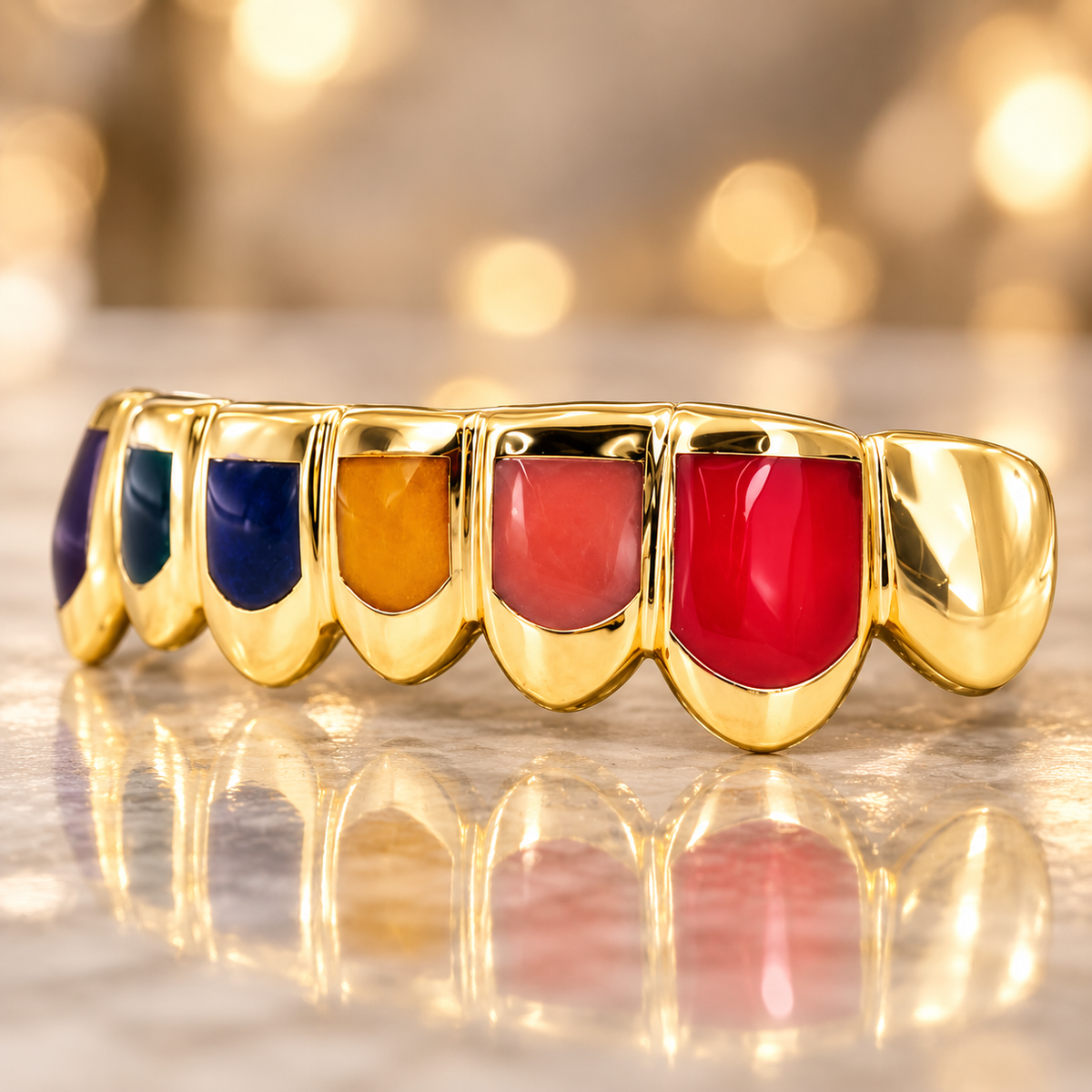 JDWR-CPG3003 CANDY PAINT EIGHT TEETH GRILL SIX WITH ENAMEL