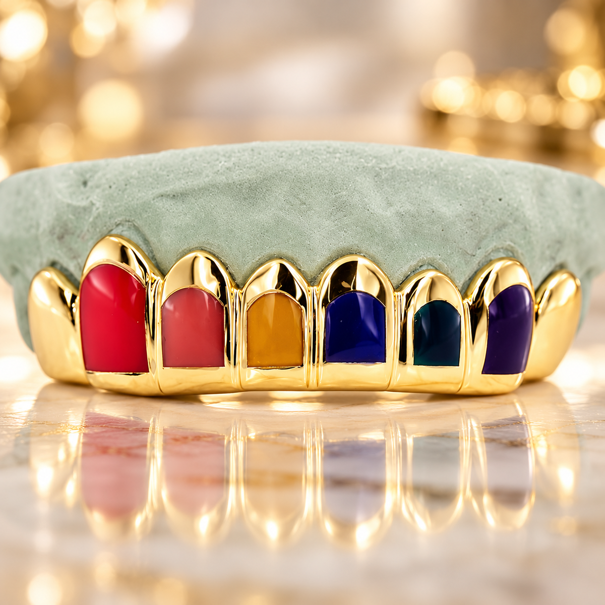 JDWR-CPG3003 CANDY PAINT EIGHT TEETH GRILL SIX WITH ENAMEL