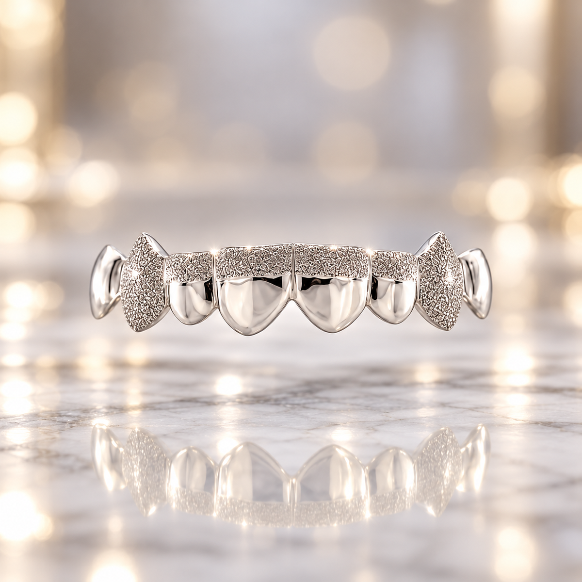 JDWR-3002A- 6 TOP OR BOTTOM SOLID WITH DIAMONDS DUST GRILLZ