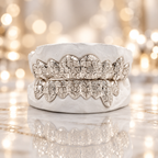 JDWR- 3008- 16 Teeth Diamond Dust With Deep Nugget Cuts Grillz