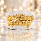 JDWR- 3008- 16 Teeth Diamond Dust With Deep Nugget Cuts Grillz