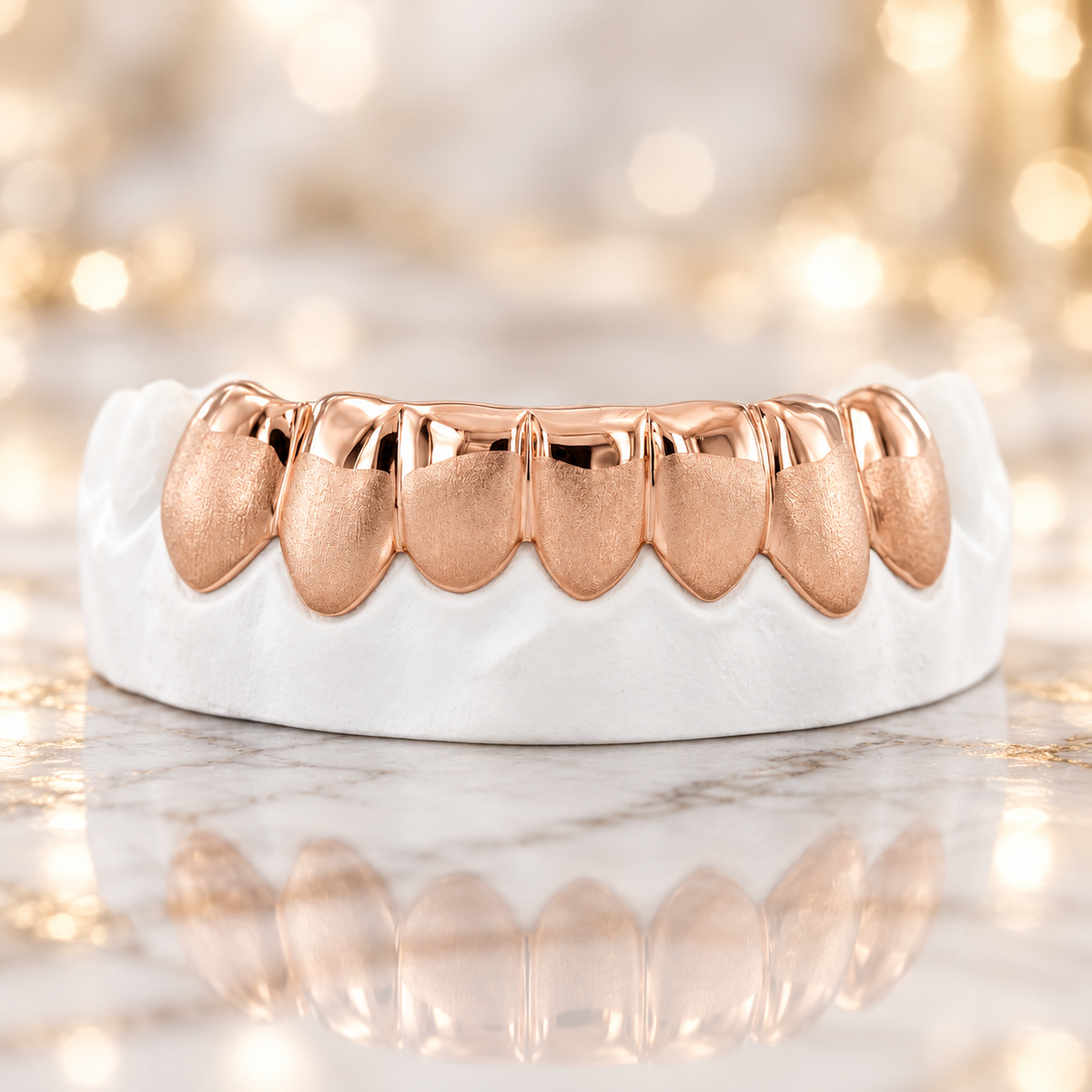 JDWR-S161706- 6 TOP OR 6 BOTTOM Teeth Solid With Partial Sand Finish