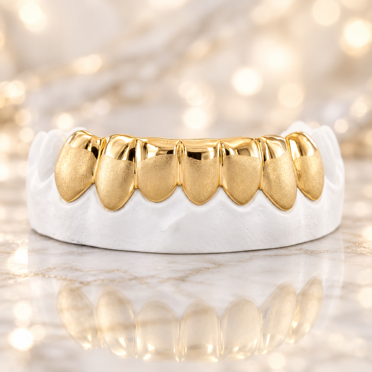 JDWR-S161706- 6 TOP OR 6 BOTTOM Teeth Solid With Partial Sand Finish