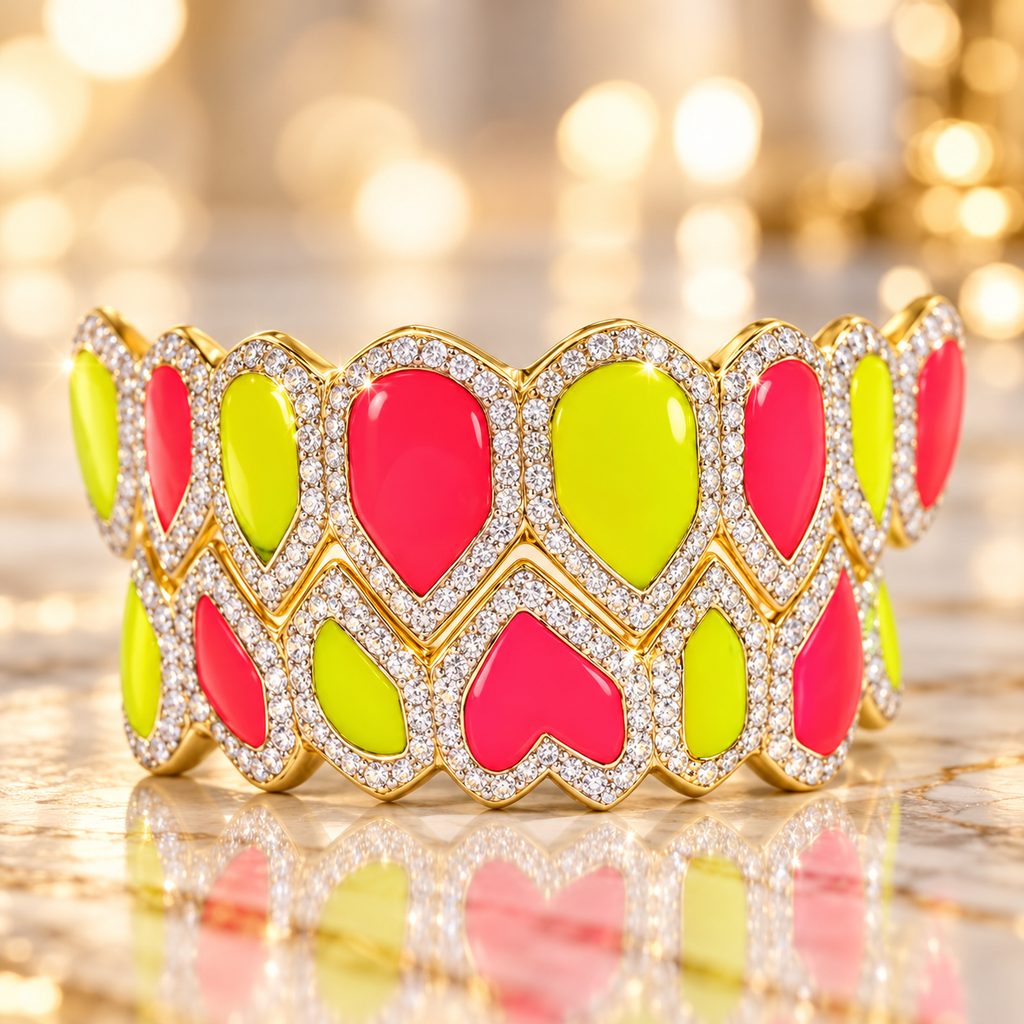 JDWR-CPG171210 RIFF RAFF CUSTOM CANDY ENAMEL DIAMOND GRILL