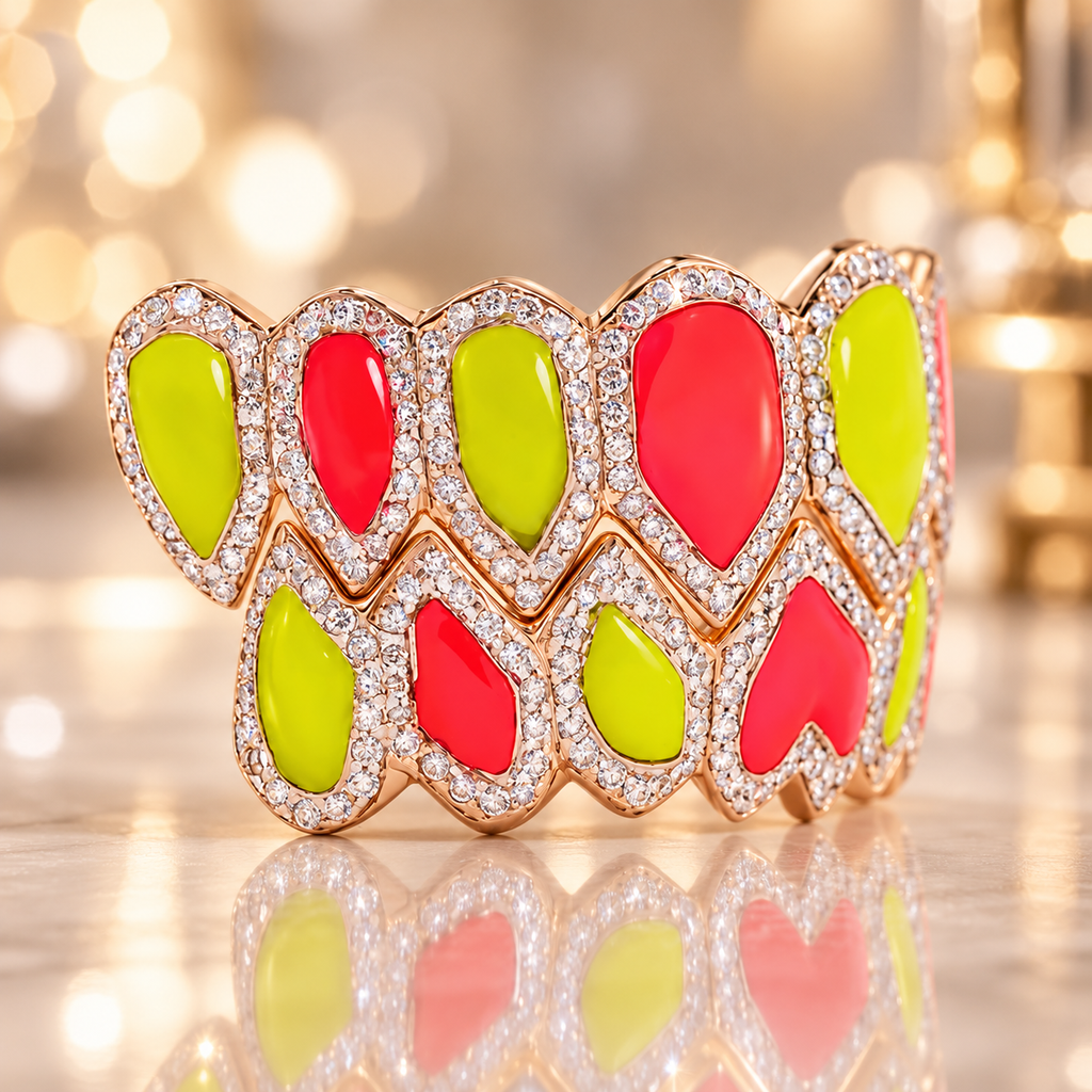 JDWR-CPG171210 RIFF RAFF CUSTOM CANDY ENAMEL DIAMOND GRILL