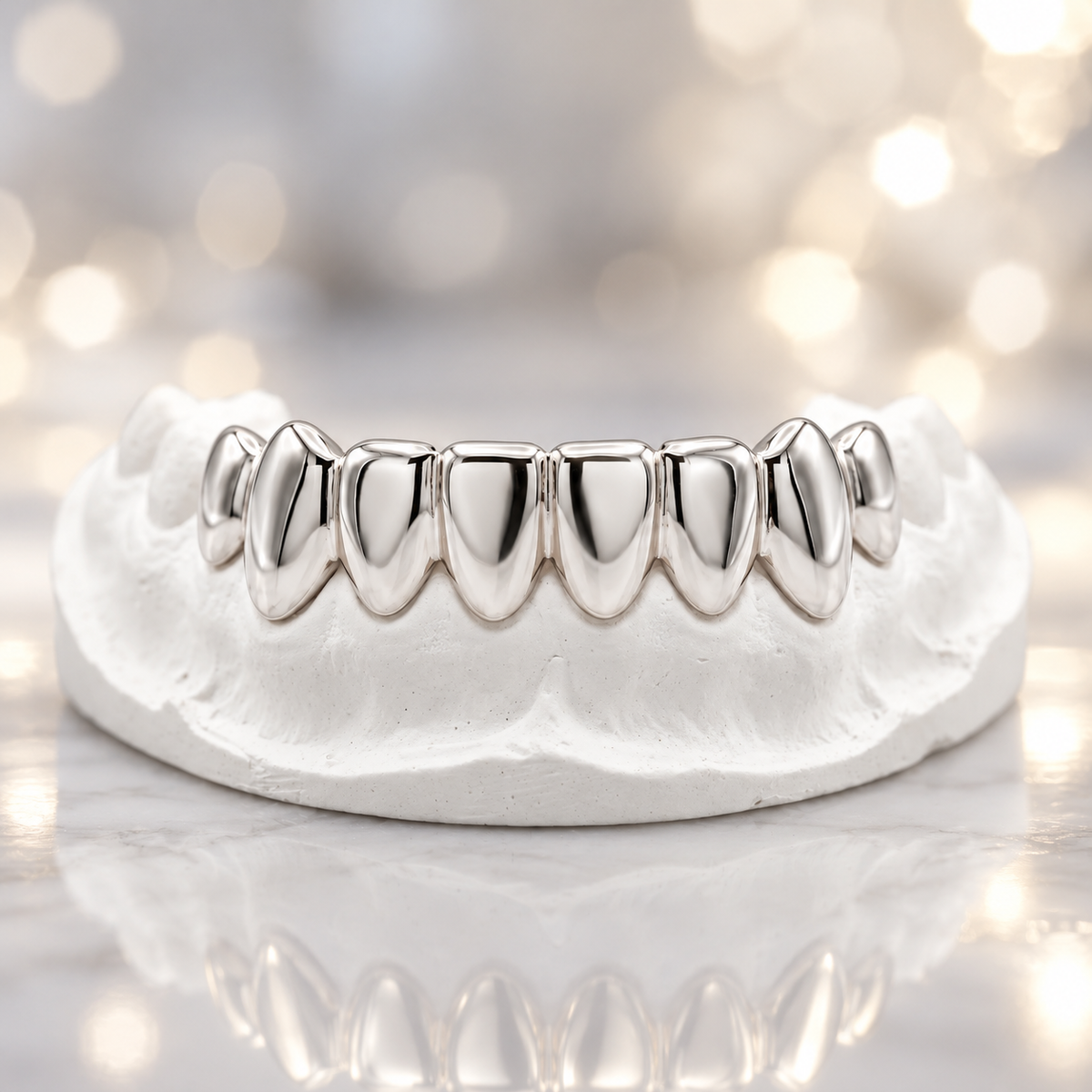JDWR-12-METAL Mouth-8 teeth Silver grillz