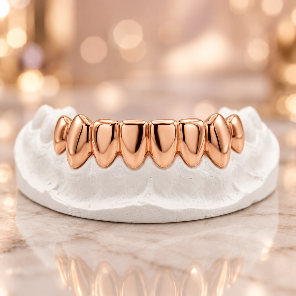 JDWR-12-METAL Mouth-8 teeth Silver grillz