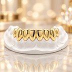 JDWR-12-METAL Mouth-8 teeth Silver grillz