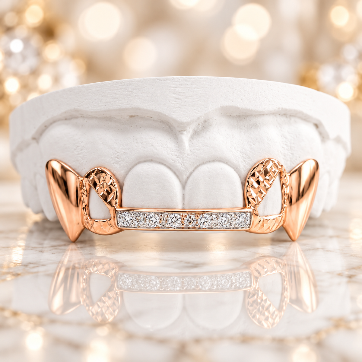JDWR-G10-VAMP1 - Diamond Bar with Diamond Cut Grillz