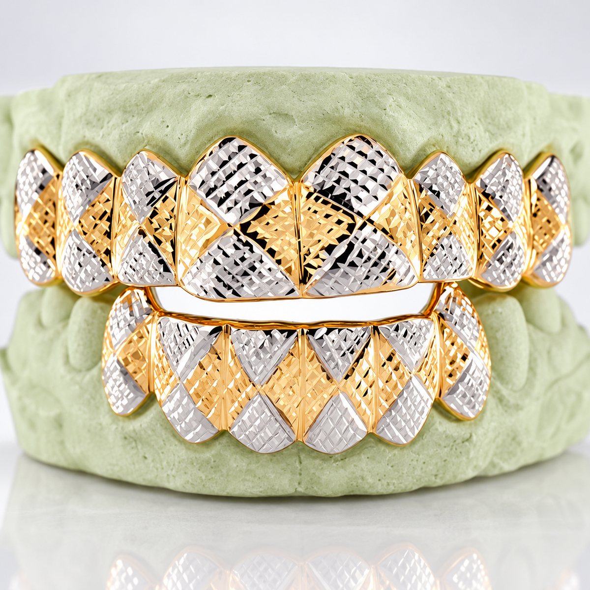 JDWR-151510- 6 TOP OR 6 BOTTOM DIAMOND CUT GRILL