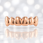 JDWR-3007-6 TOP OR 6 BOTTOM Teeth High Polish Solid Grill