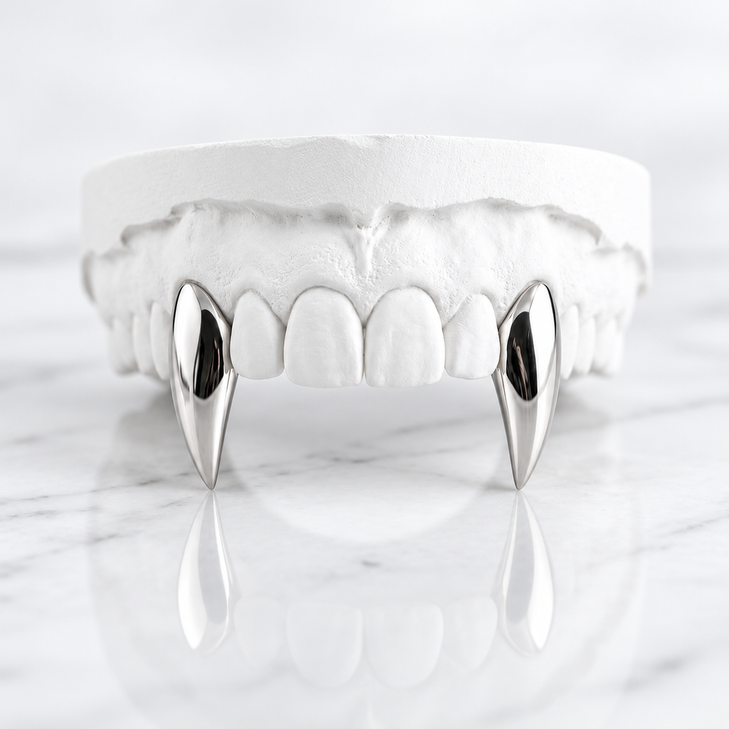 JDWR-G55-Vampire Fangs 2 teeth Gold Fangs -