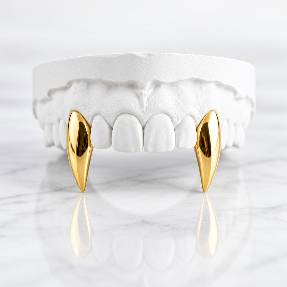 JDWR-G55-Vampire Fangs 2 teeth Gold Fangs -