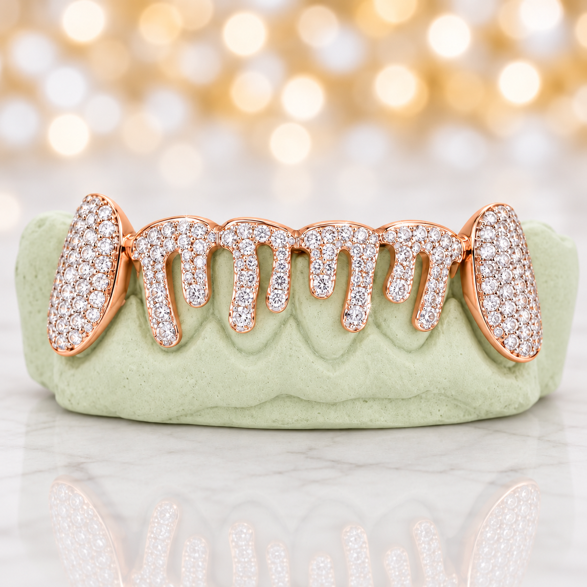 JDWR-2024 - 6 TOP OR 6 BOTTOM SI Hand prong Dripping Diamond Grillz