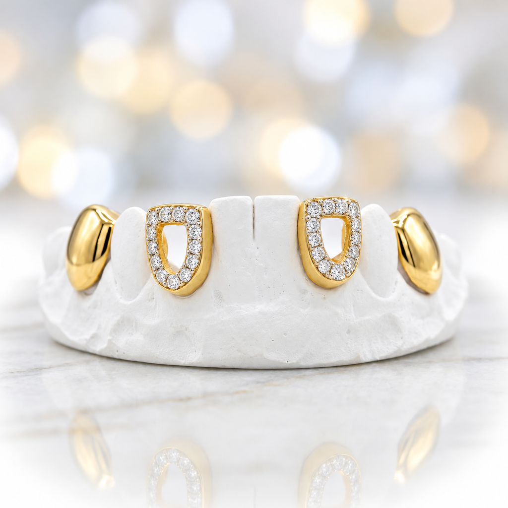 JDWR-1001- OPEN FACE AND SOLID TEETH PULLOUT GRILLZ