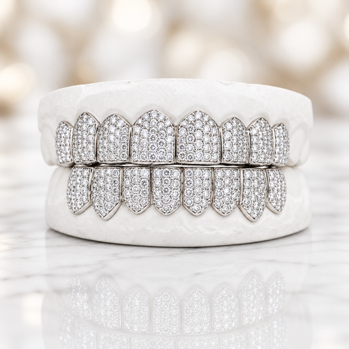 JDWR-043 - 10K SI Honeycomb Diamond Grillz – Johnny Dang & Co