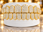 JDWR-G-Yella Beezy's Honeycomb Prong Set Diamond Grill
