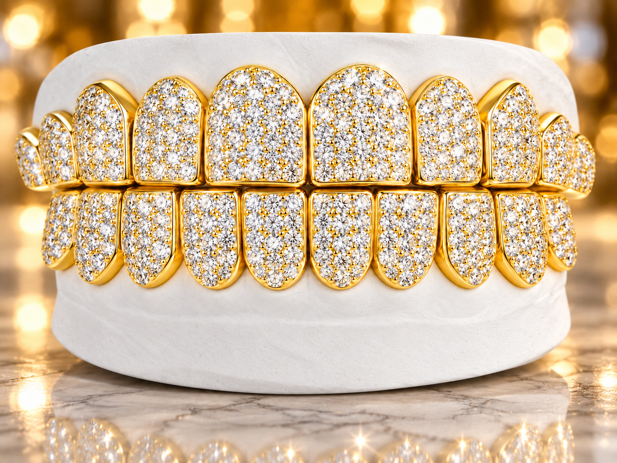 JDWR-G4030- Honeycomb Prong Set Diamond Grill