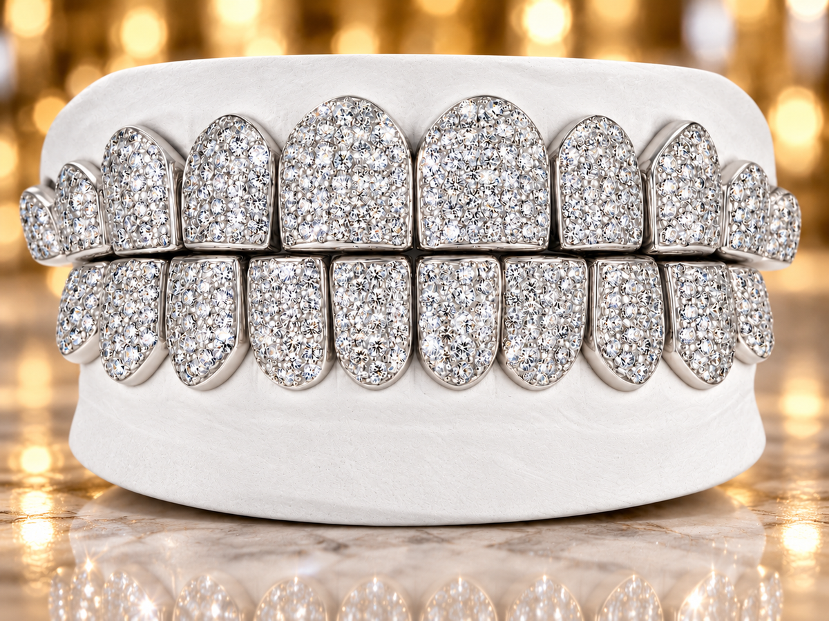 JDWR-G4030- Honeycomb Prong Set Diamond Grill