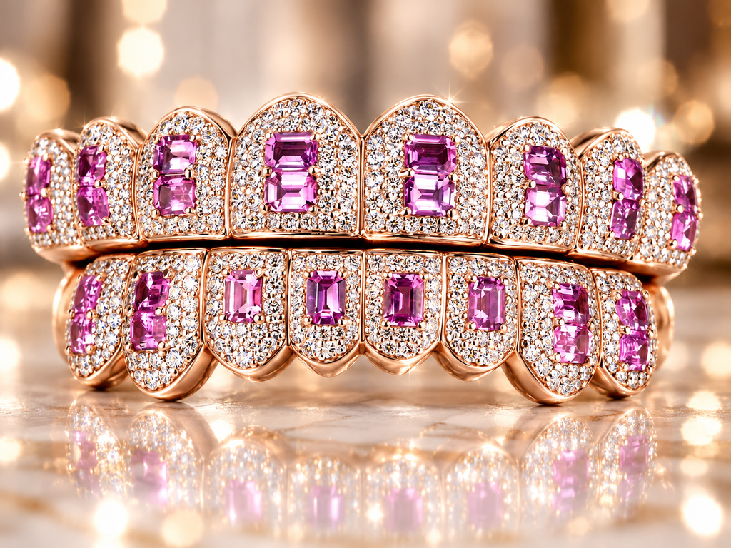 JDWR-G4050-Honeycomb Prong / Pink Emerald cut