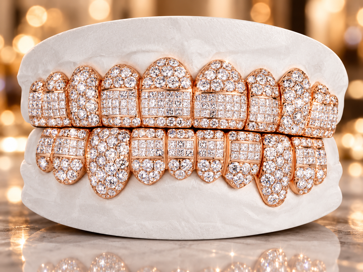 JDWR- GV1030-Honeycomb Prong / INVISBALE Set Diamond Grill
