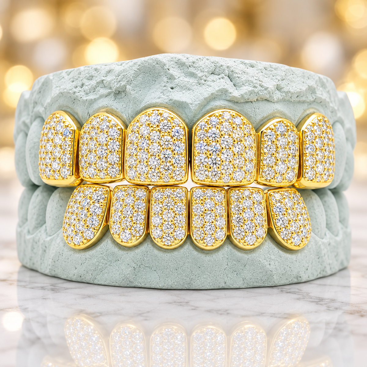 JDWR-S151806-2-NEW -18K Individual Diamond Prong Set Permanent Teeth