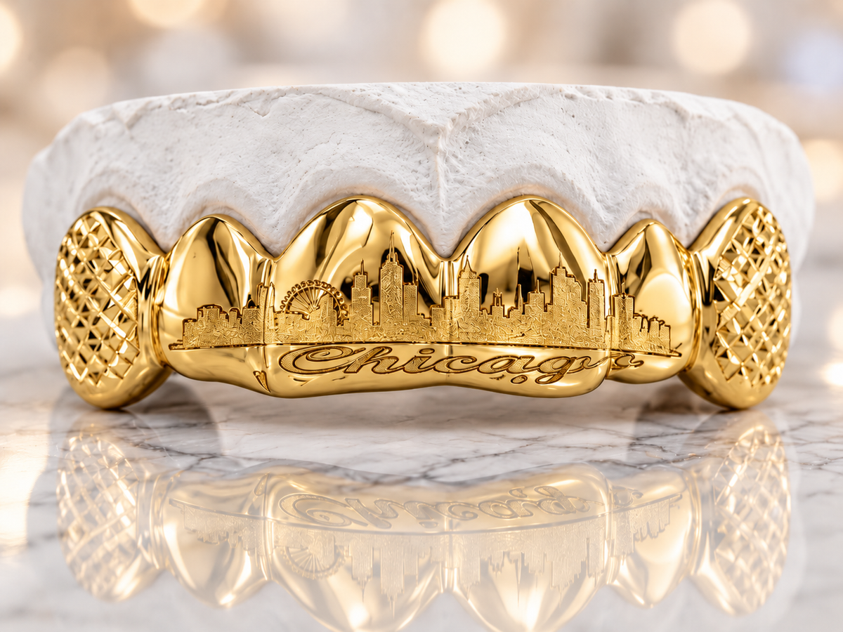 JDWR-ENG172301 6 Solid 4 Engraved Teeth Grill