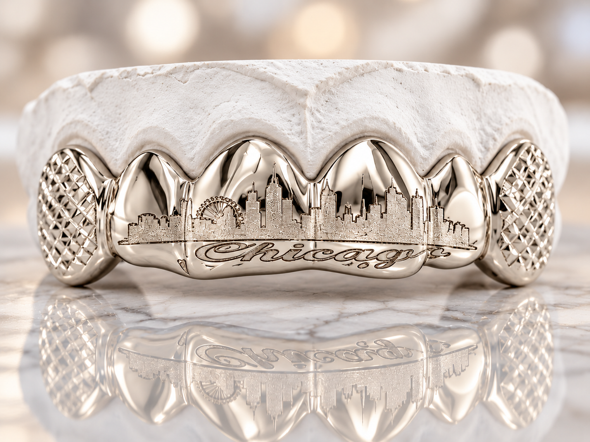 JDWR-ENG172301 6 Solid 4 Engraved Teeth Grill