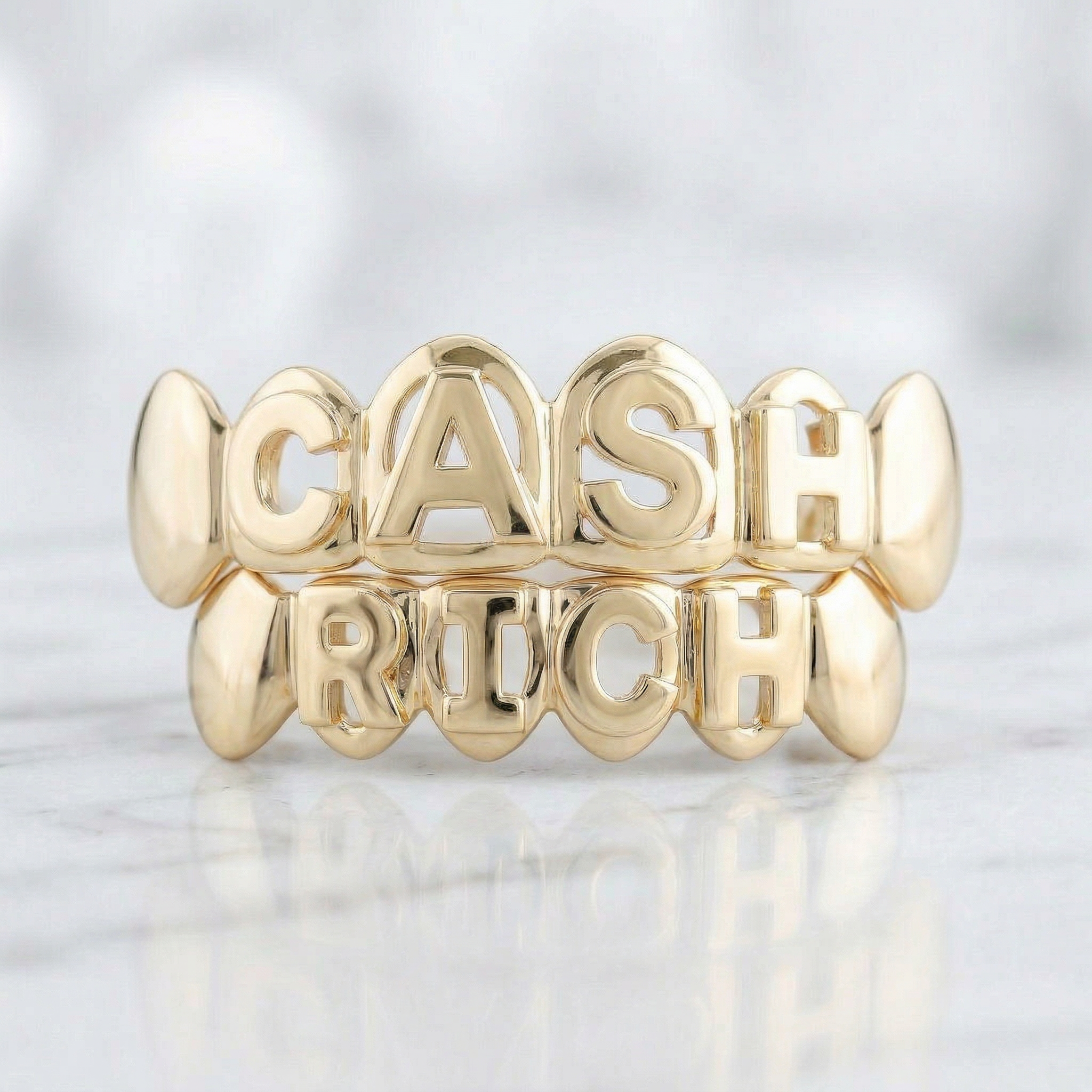 Custom Diamond Name Pave Set Grillz