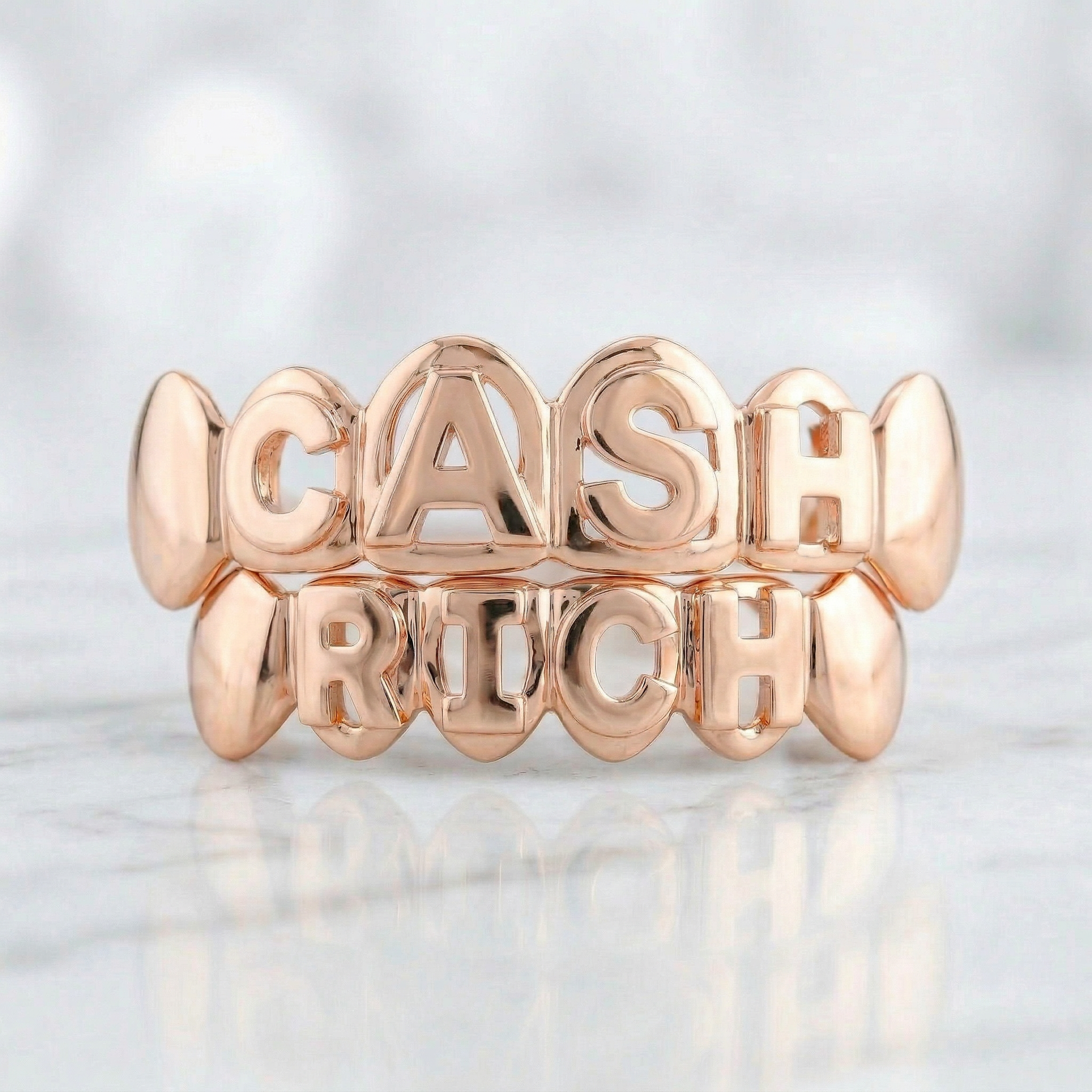 Custom Diamond Name Pave Set Grillz