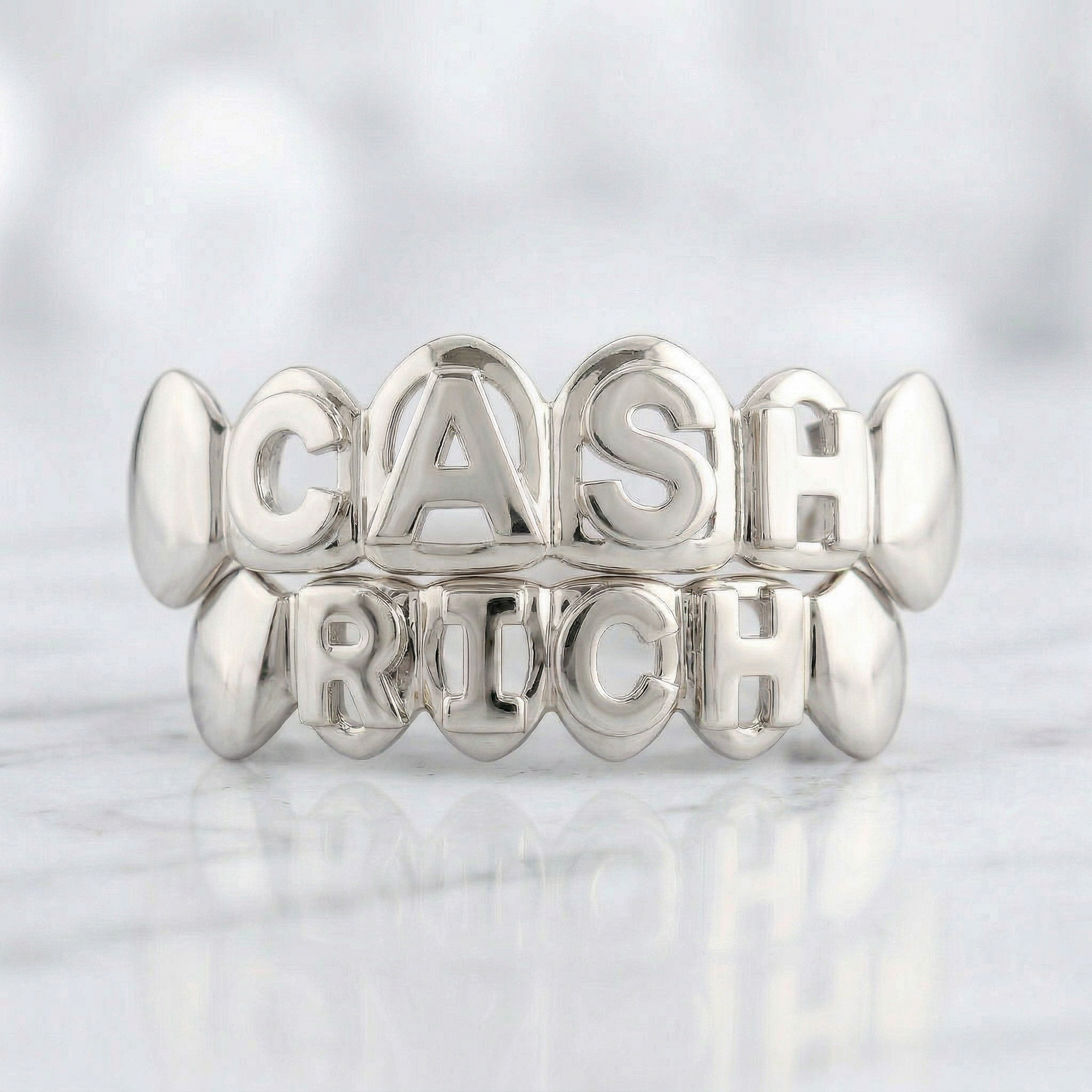 Custom Diamond Name Pave Set Grillz