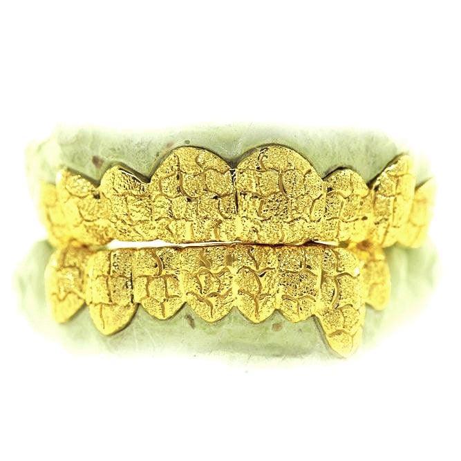 JDTK- 3008- 16 Teeth Diamond Dust With Deep Nugget Cuts Grillz - Johnny Dang & Co