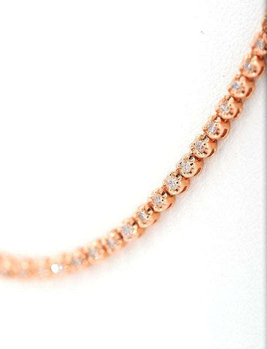 Custom 14KR 3.50CTW DIAMOND CROWN TENNIS NECKLACE - Johnny Dang & Co