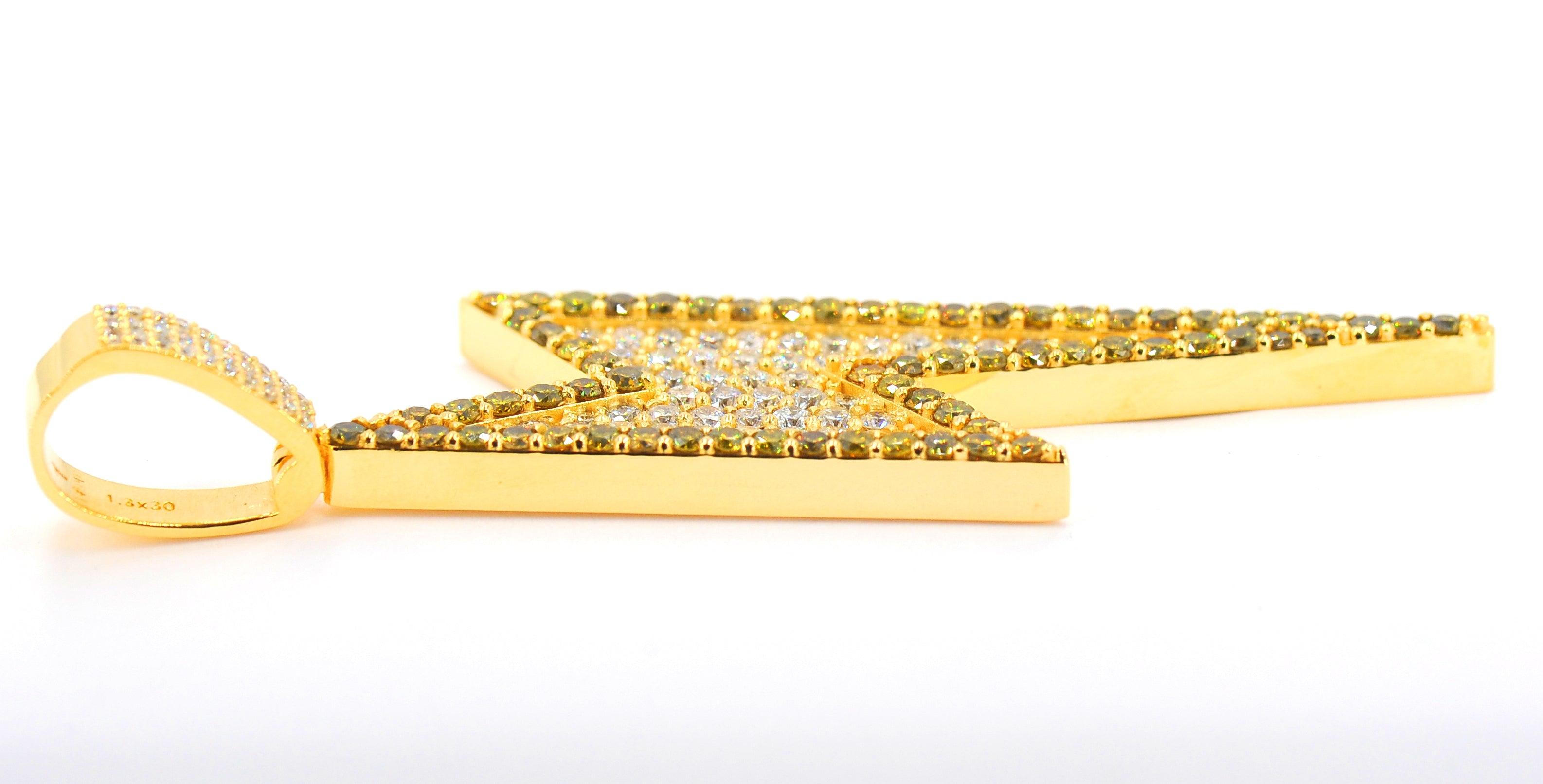 6.40CTTW DIAMOND LIGHTNING BOLT PENDANT - Johnny Dang & Co