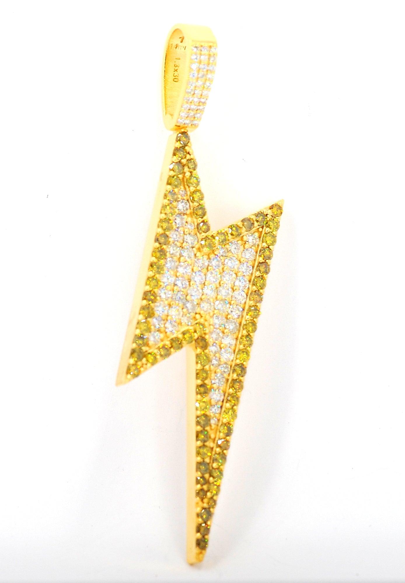 6.40CTTW DIAMOND LIGHTNING BOLT PENDANT - Johnny Dang & Co