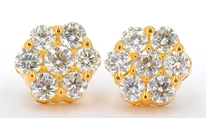 JDTK-j6675-Cluster Flower Earrings - Johnny Dang & Co