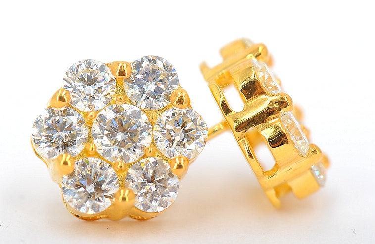 JDTK-j6675-Cluster Flower Earrings - Johnny Dang & Co