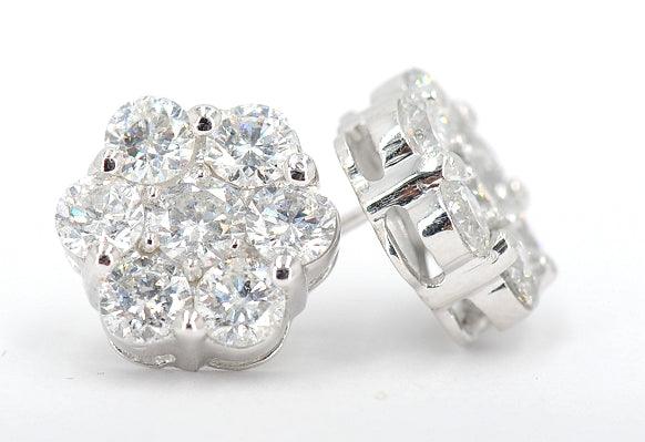 JDTK-j6675-Cluster Flower Earrings - Johnny Dang & Co