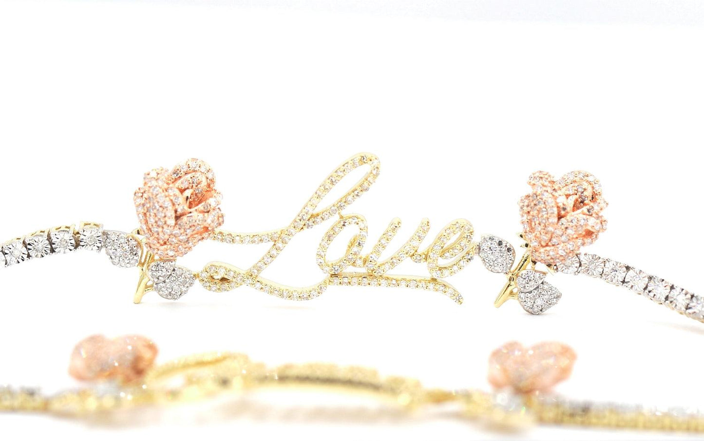 JDTKSM-239608 -Diamond Love Pendant with 18" in Diamonds Necklace - Johnny Dang & Co