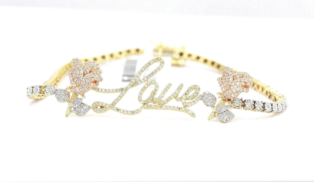 JDTKSM-239608 -Diamond Love Pendant with 18" in Diamonds Necklace - Johnny Dang & Co