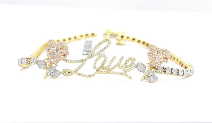 JDTKSM-239608 -Diamond Love Pendant with 18" in Diamonds Necklace - Johnny Dang & Co