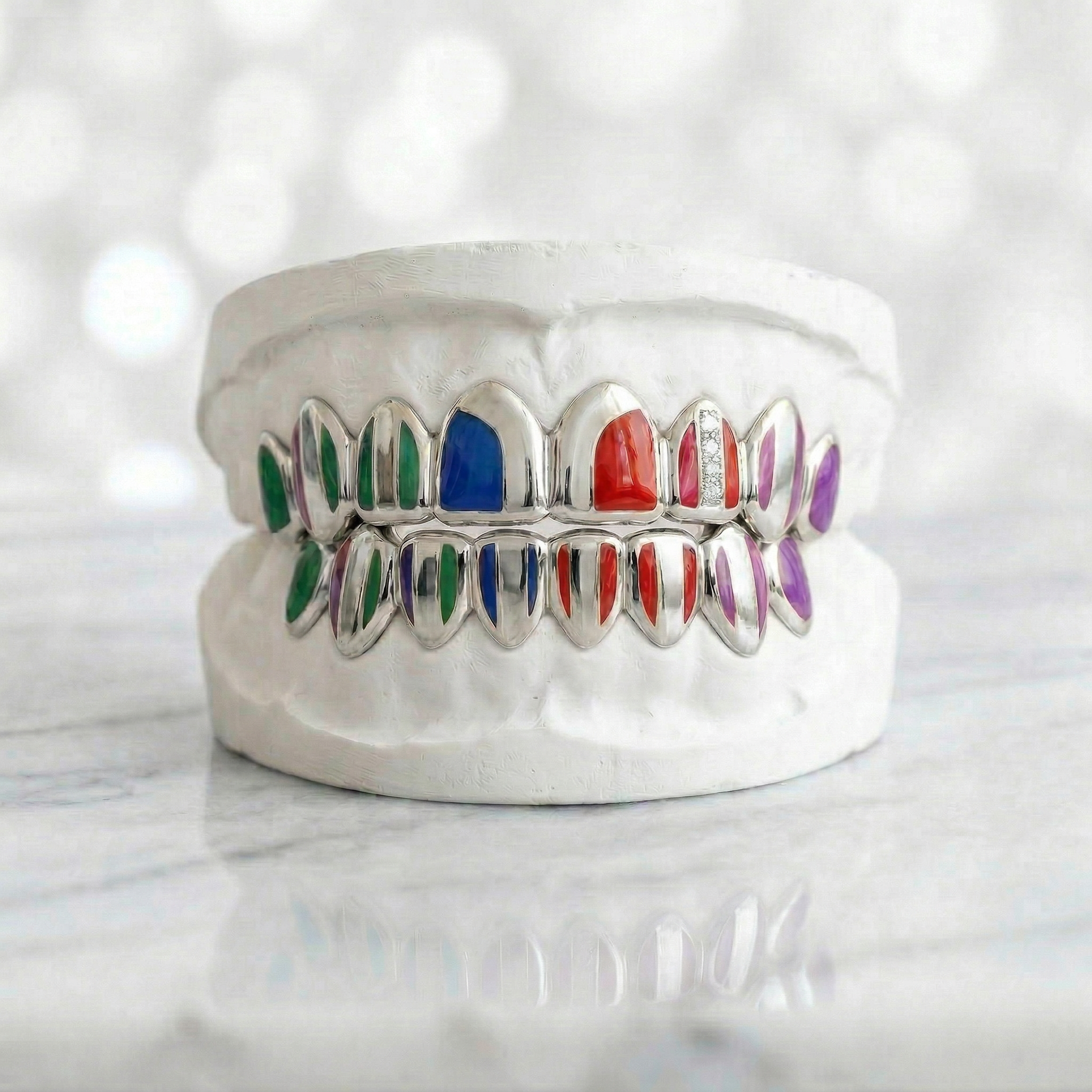 Enamel Diamond Grillz
