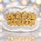 JDWR-3009- 16 Teeth Rose Cuts & Diamond Dust  Grillz