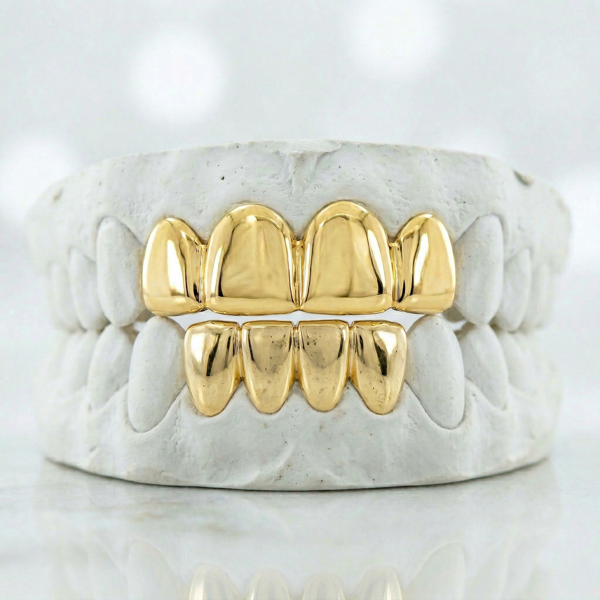 Gold Teeth JDTK-3001A-4  Perm Cut Pullout Grill- 4 Teeth Top Or Bottom
